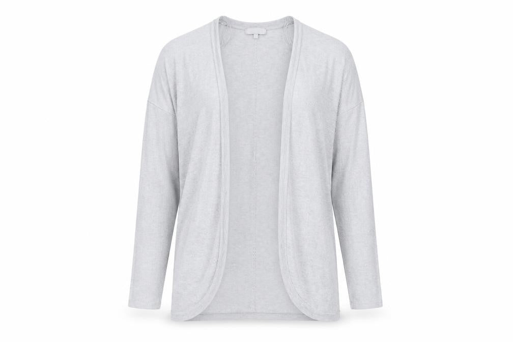 Red Herring Womens Grey V-Neck Cotton Cardigan Jumper Size 12
