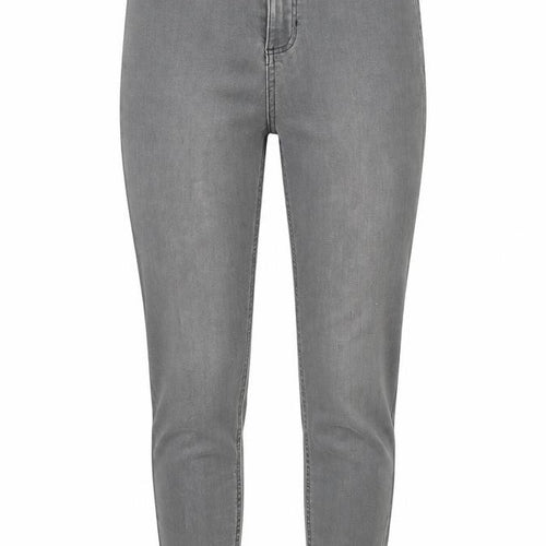 Marks and Spencer Womens Grey Cotton Skinny Jeans Size 8 L28 in Regular Button