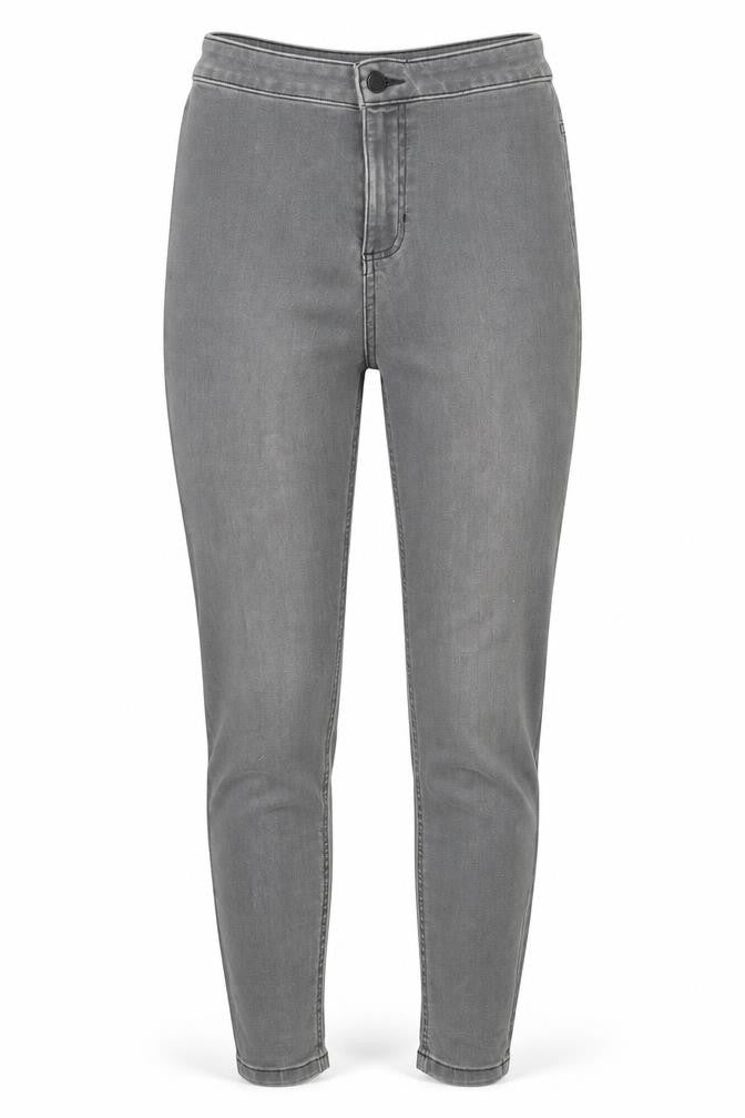 Marks and Spencer Womens Grey Cotton Skinny Jeans Size 8 L28 in Regular Button