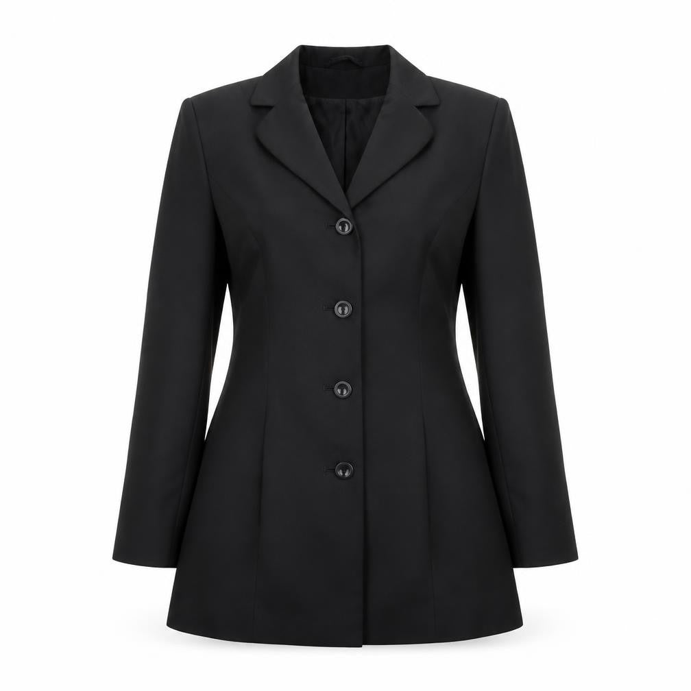 Essentials Womens Black Jacket Blazer Size 12 Button