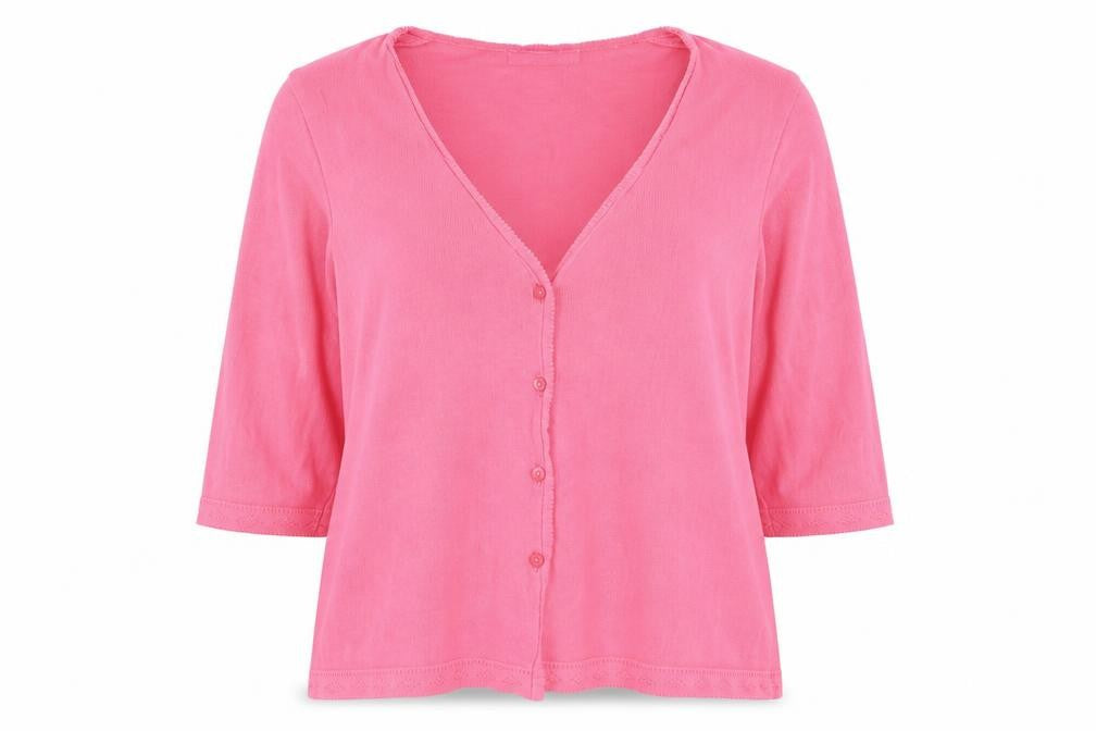 Marks and Spencer Womens Pink Round Neck Cotton Cape Jumper Size 14