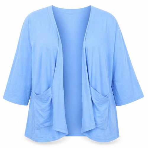 D&Co.` Womens Blue Round Neck Polyester Cardigan Jumper Size 3XL