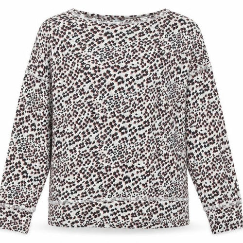NEXT Womens White Round Neck Animal Print Cotton Pullover Jumper Size 14