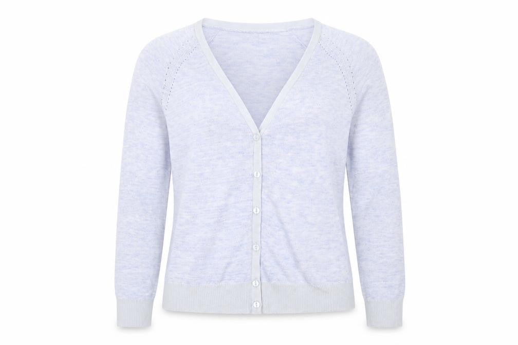 Dorothy Perkins Womens Blue V-Neck Polyester Cardigan Jumper Size 10