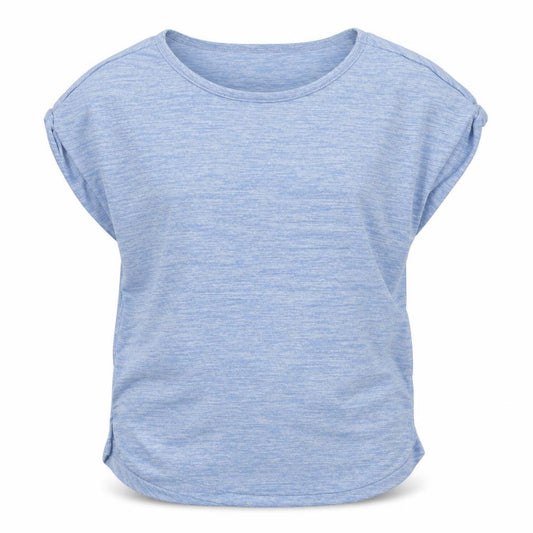 Front view of USA Pro girls’ blue polyester basic casual, size 7-8, years round neck pullover