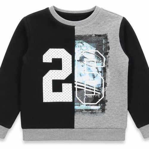 Marks and Spencer Boys Multicoloured Cotton Pullover Sweatshirt Size 9-10 Years - Numbers