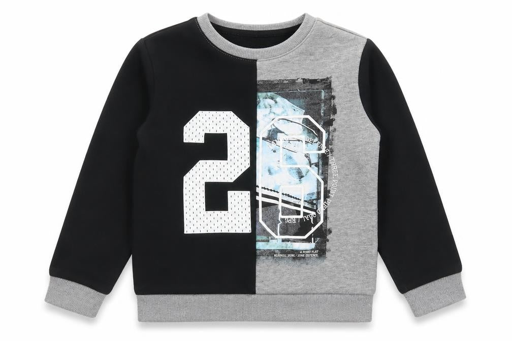 Marks and Spencer Boys Multicoloured Cotton Pullover Sweatshirt Size 9-10 Years - Numbers