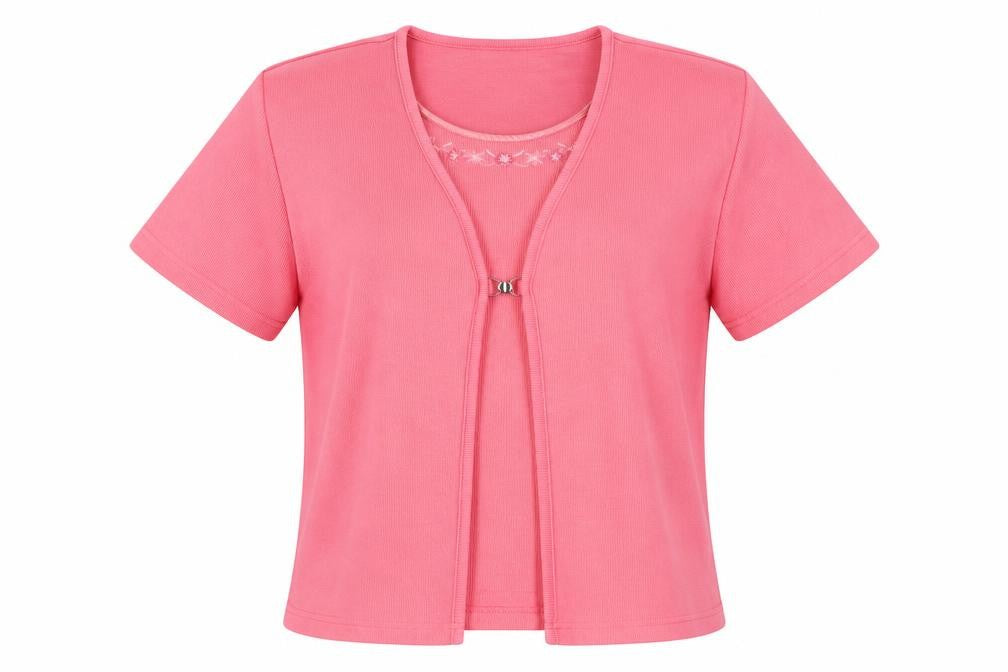 Bonmarché Womens Pink Scoop Neck Viscose Pullover Jumper Size M