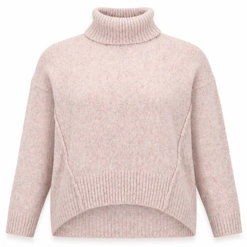 New Look Womens Pink Roll Neck Acrylic Pullover Jumper Size M