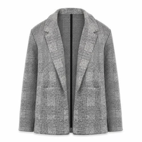Topshop Womens Grey V-Neck Plaid Acrylic Cardigan Jumper Size 10
