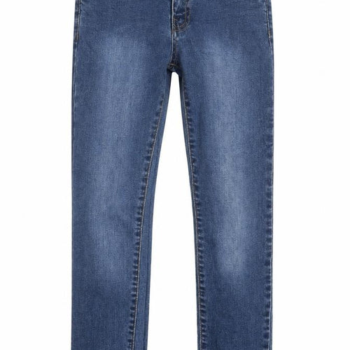 Ze Enzo Mens Blue Cotton Straight Jeans Size 26 L25 in Regular Button