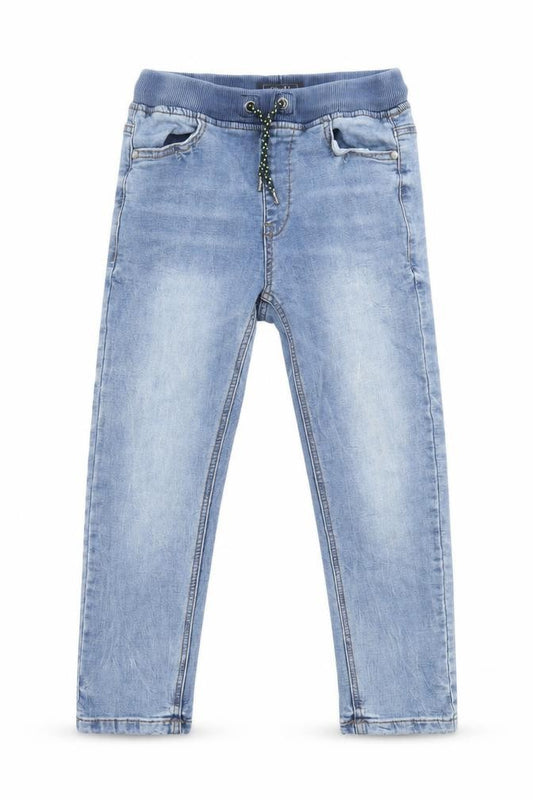 NEXT Boys Blue Cotton Jegging Jeans Size 9 Months Regular Tie
