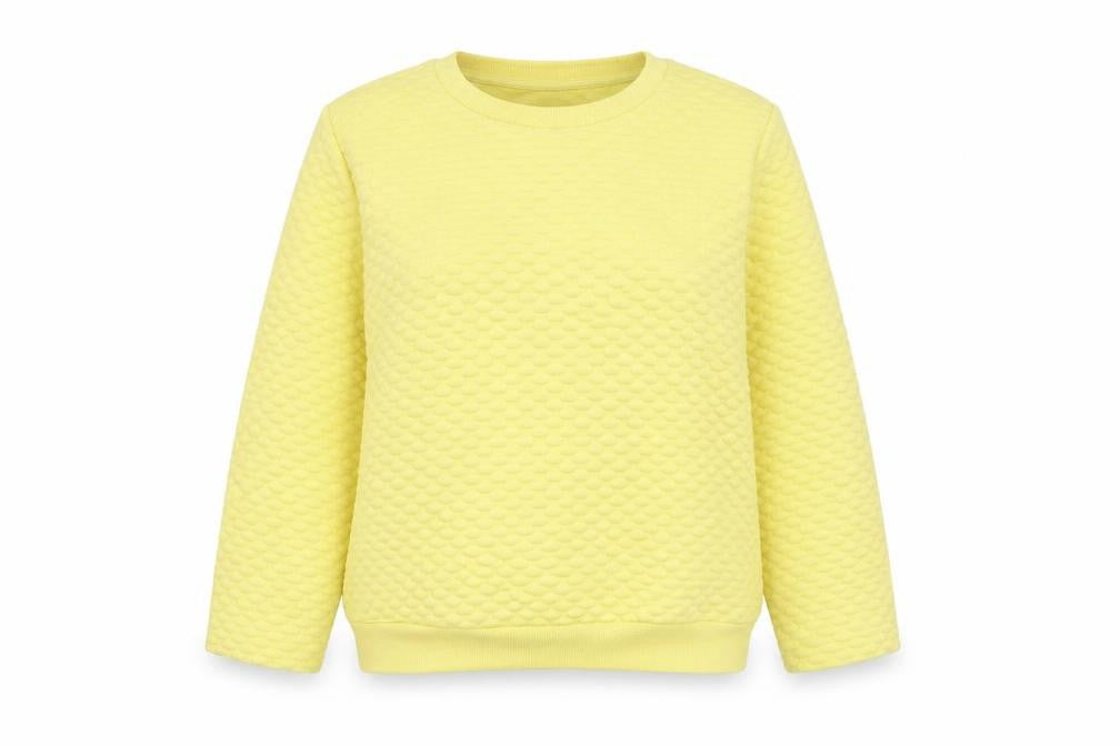 Savida Womens Yellow Polyester Pullover Sweatshirt Size S Pullover