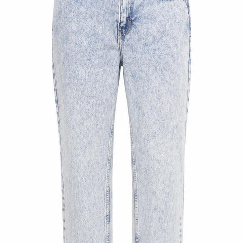 Pull&Bear Womens Blue Cotton Straight Jeans Size 28 in L27 in Regular Button