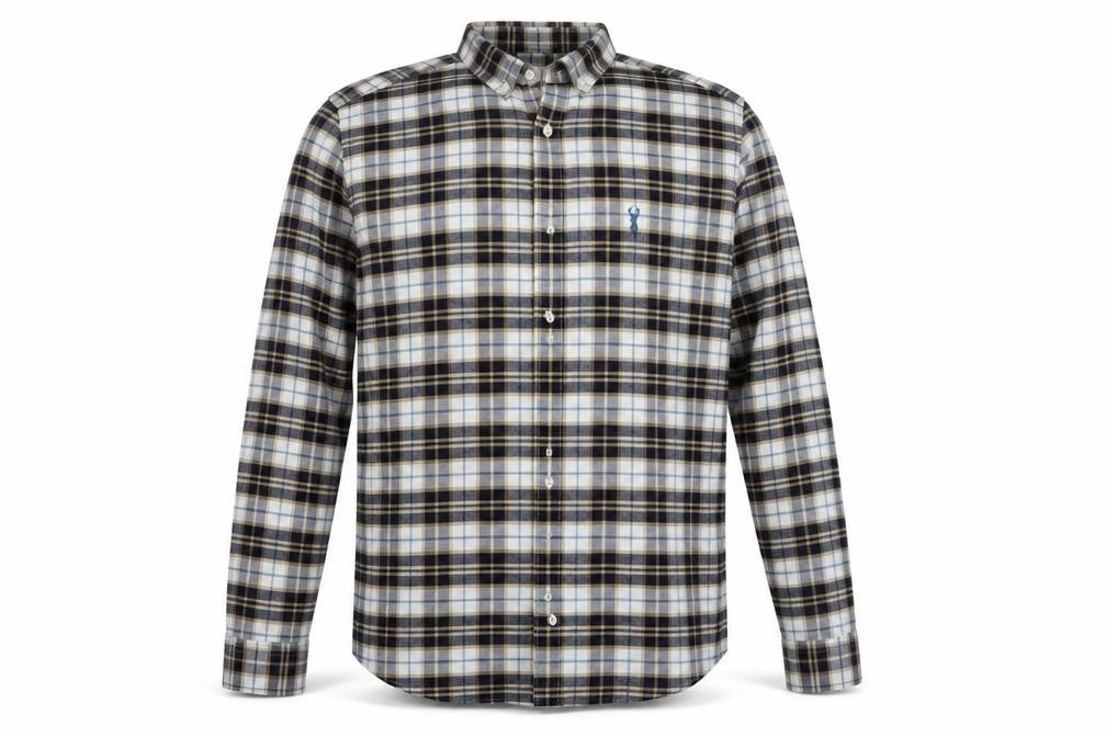 Next Mens Multicoloured Plaid Cotton Button-Up Size S Collared Button