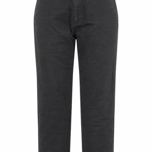 Marks and Spencer Womens Grey Cotton Chino Trousers Size 36 in L31 in Regular Button