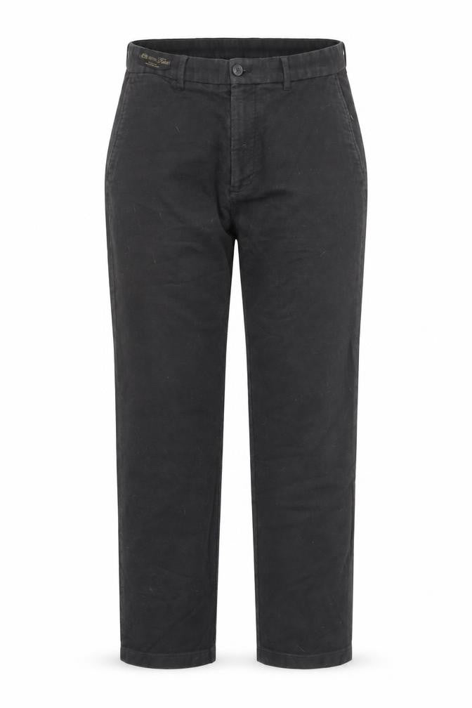 Marks and Spencer Womens Grey Cotton Chino Trousers Size 36 in L31 in Regular Button