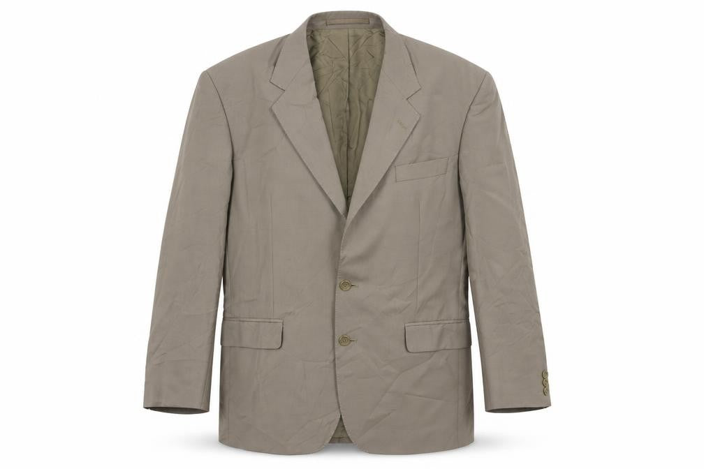 The Label Mens Beige Wool Jacket Suit Jacket Size 42