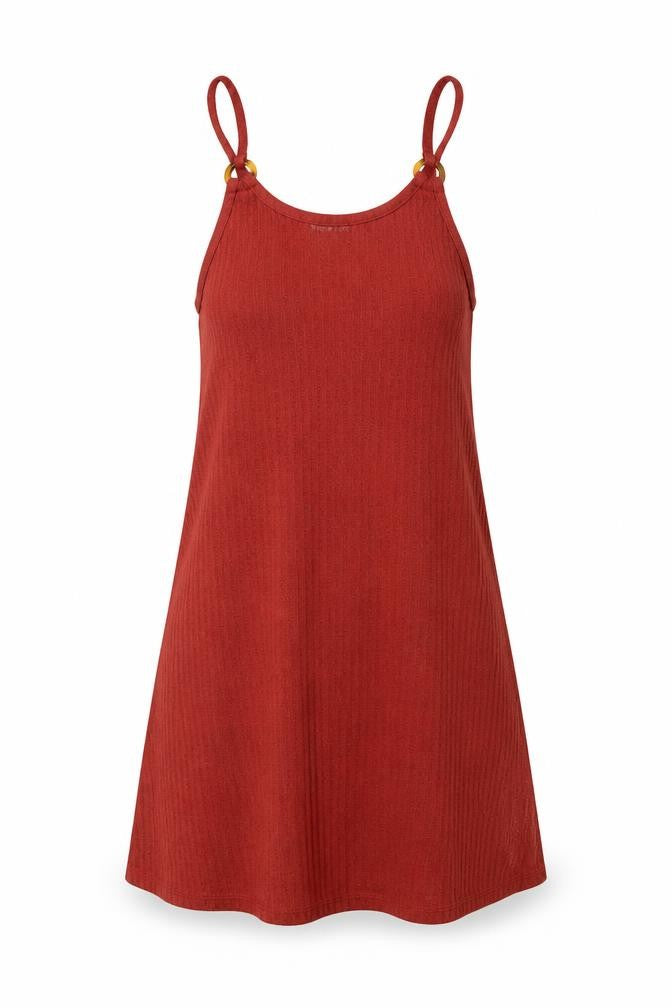 Front view of Primark women’s brown polyester a-line, size XS, scoop neck pullover