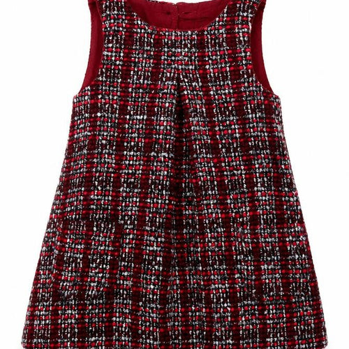 Dunnes Stores Baby Purple Plaid Polyester A-Line Size 12-18 Months Round Neck Button