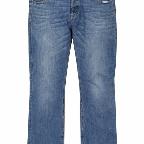 Denim & Co. Mens Blue Cotton Straight Jeans Size 38 in L27 in Regular Button