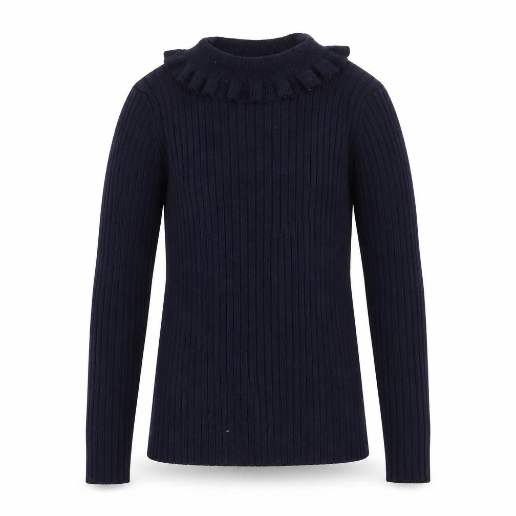 Dunnes Girls Blue Collared Polyester Pullover Jumper Size 8 Years Pullover - Ribbed