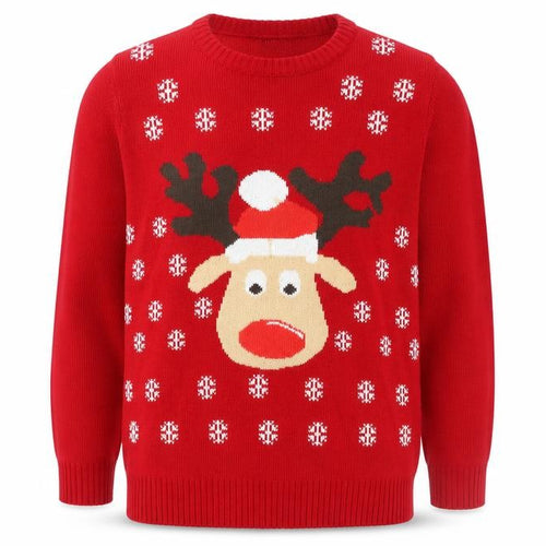 Avenue Mens Red Round Neck Acrylic Pullover Jumper Size L - Santa Jumper