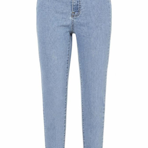 PRETTYLITTLETHING Womens Blue Cotton Skinny Jeans Size 4 L29 in Regular Button