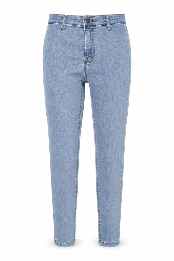 PRETTYLITTLETHING Womens Blue Cotton Skinny Jeans Size 4 L29 in Regular Button