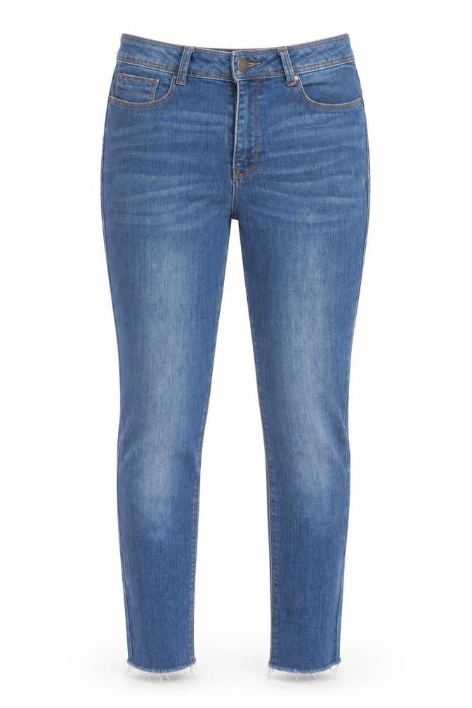 Preworn Womens Blue Cotton Skinny Jeans Size 30 in L26 in Regular Button - Ankle Grazer