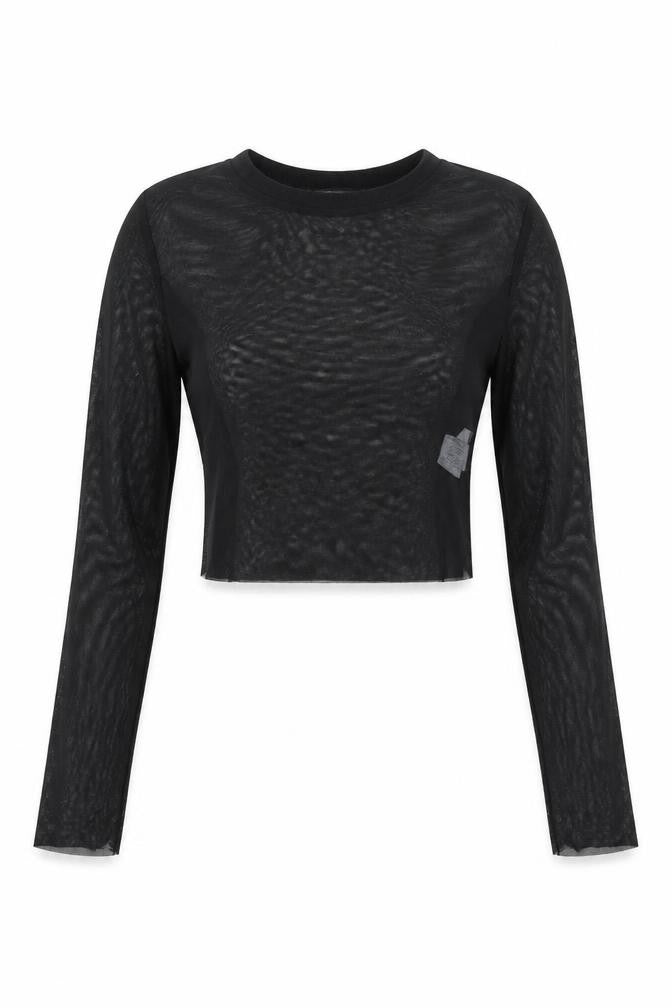 Missguided Womens Black Polyester Basic T-Shirt Size 4 High Neck