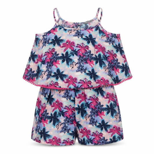 Candy Couture Girls Multicoloured Floral Viscose Playsuit One-Piece Size 13 Years Pullover