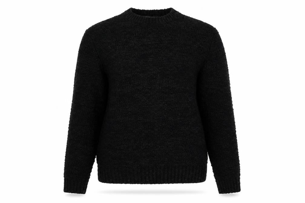 Front view of Primark women’s green crew neck acrylic jumper, size S