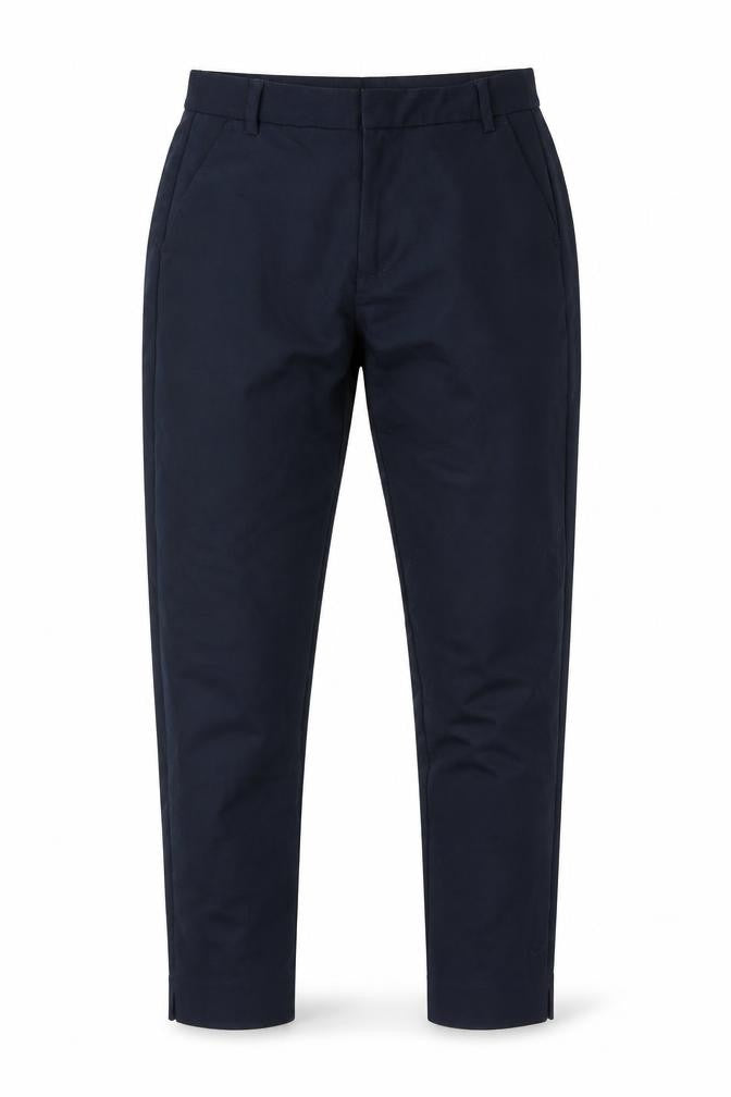 Bershka Womens Blue Cotton Trousers Size 8 L26 in Regular Button
