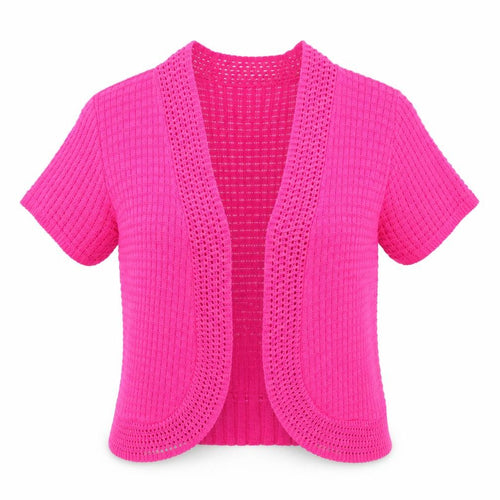 CHIC Womens Pink V-Neck Cotton Cardigan Jumper Size XL