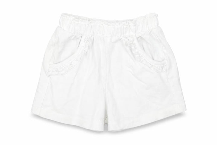 Mothercare Baby White Cotton Cropped Trousers Size 6-9 Months Pullover - Shorts