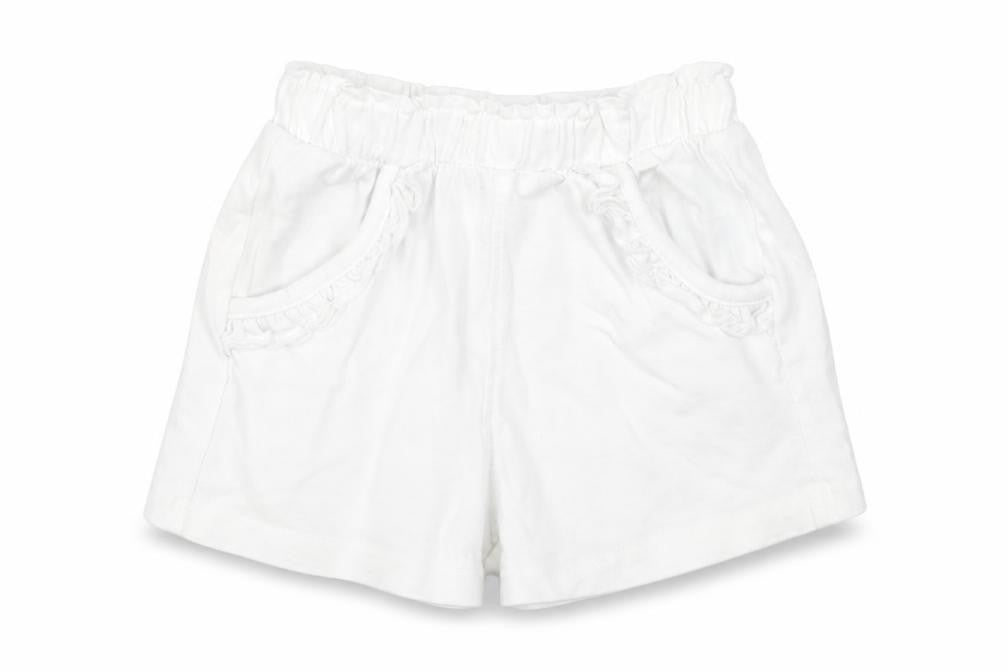 Mothercare Baby White Cotton Cropped Trousers Size 6-9 Months Pullover - Shorts