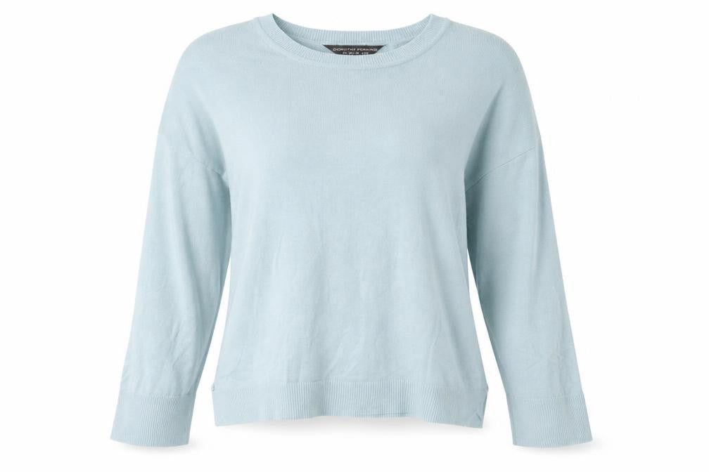 Dorothy Perkins Womens Blue Round Neck Viscose Pullover Jumper Size 12