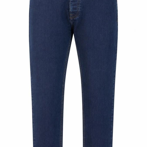 Denim & Co. Mens Blue Cotton Straight Jeans Size 16 L30 in Regular Button - Dark Blue