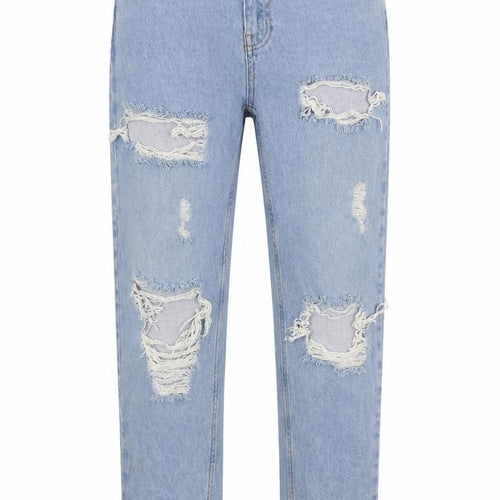 Denim & Co. Womens Blue Cotton Mom Jeans Size 6 L30 in Regular Button