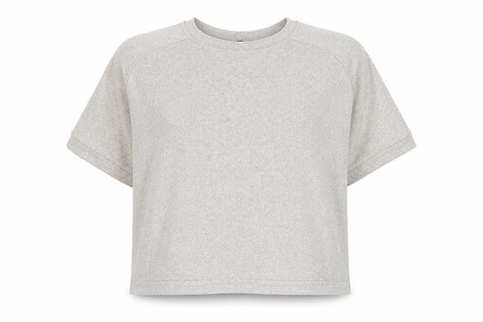 Front view of F&F women’s beige round neck polyester jumper, size UK 18