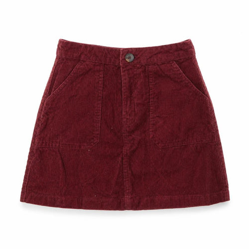Denim & Co. Womens Red Cotton A-Line Skirt Size 10 Button