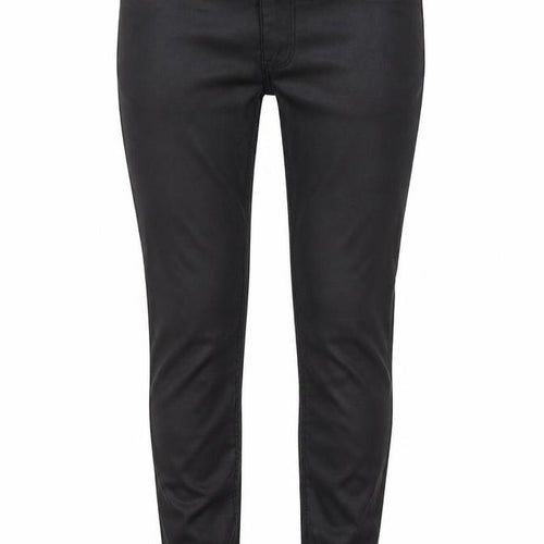 Denim & Co. Womens Black Polyurethane Skinny Jeans Size 8 L29 in Regular Button