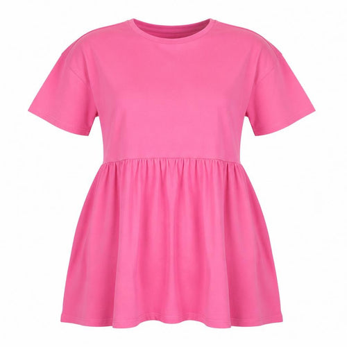 Noisy may Womens Pink Cotton Skater Dress Size 2XS Round Neck
