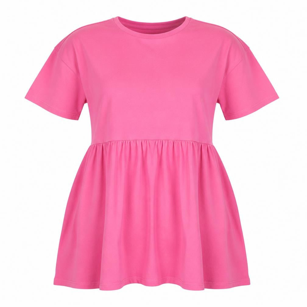 Noisy may Womens Pink Cotton Skater Dress Size 2XS Round Neck