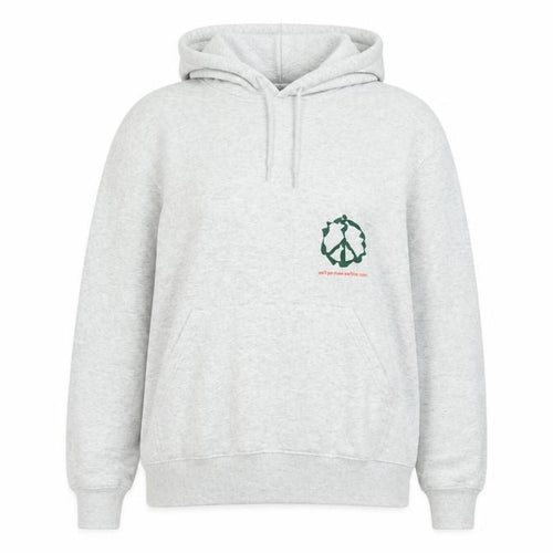 H&M Womens Grey Cotton Pullover Hoodie Size XS - Peace