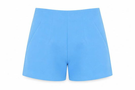Front view of Primark women’s blue polyester sailor shorts, size UK 8, 3-inch leg regular zip