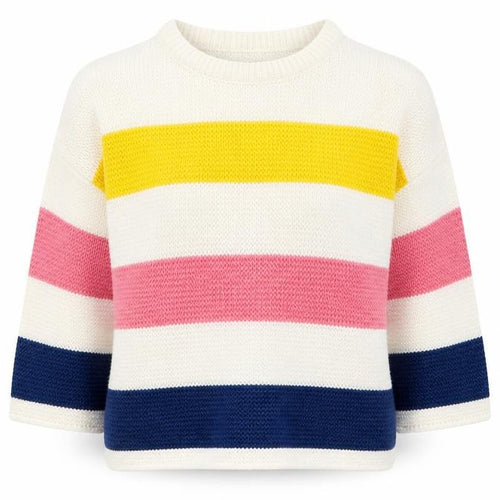 Brave Soul Womens Multicoloured Round Neck Striped Acrylic Pullover Jumper Size 12