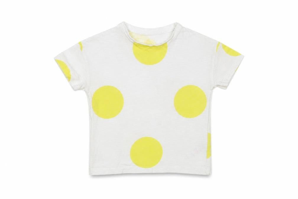 F&F Baby White Polka Dot Cotton Pullover T-Shirt Size 18-24 Months Crew Neck Pullover