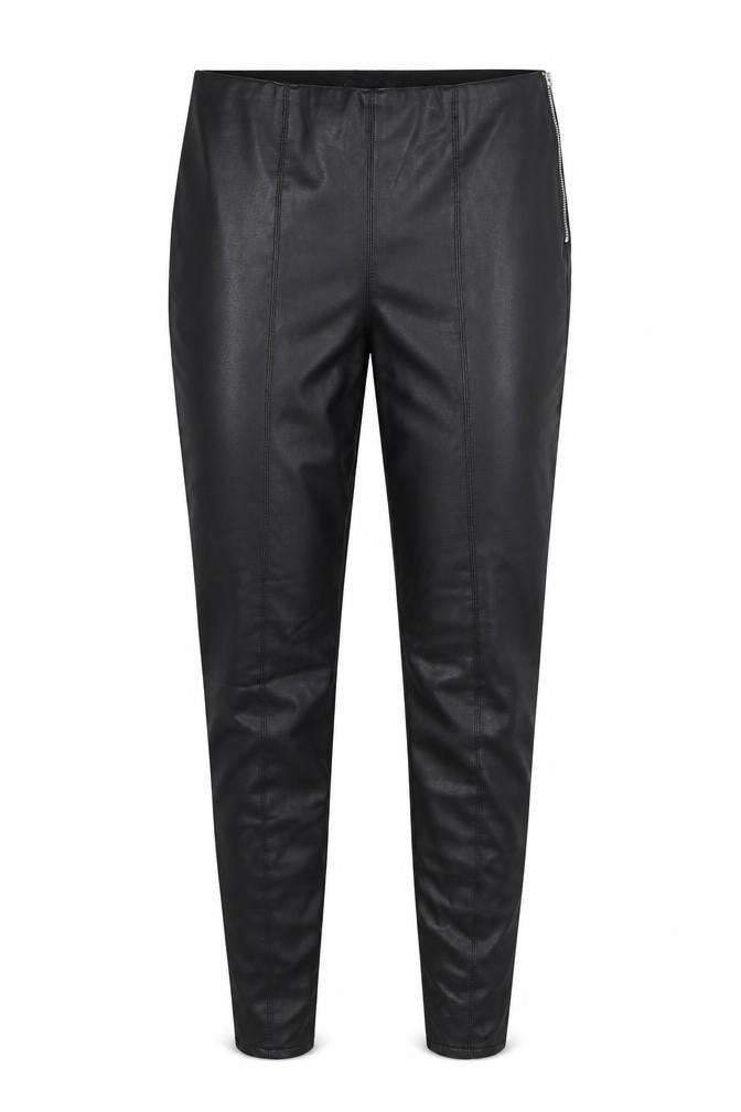 Miss Selfridge Womens Black Polyurethane Jegging Trousers Size 8 L29 in Regular Zip